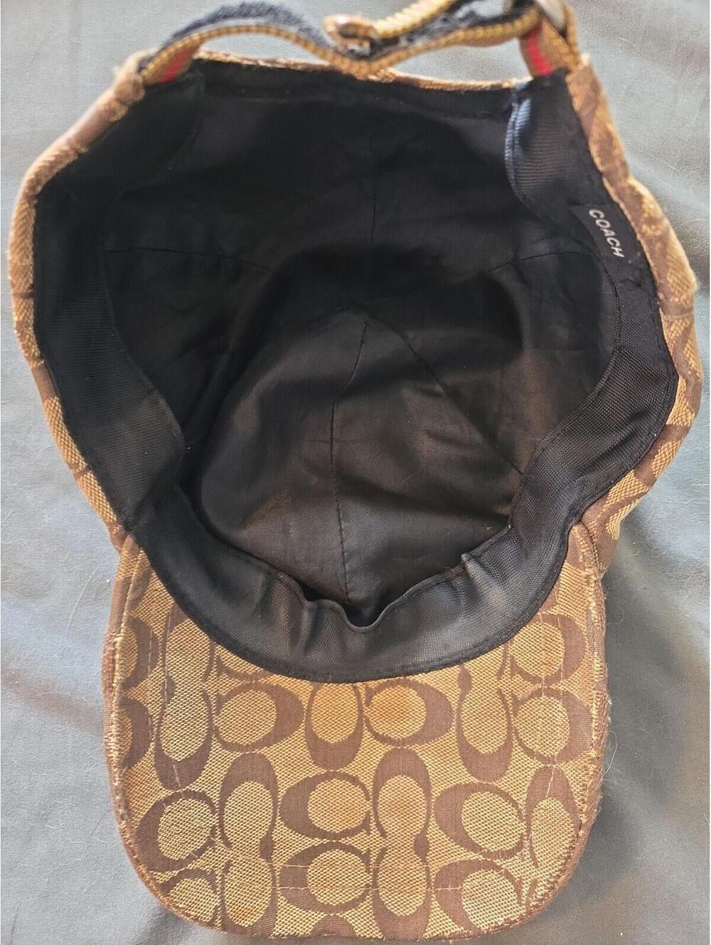 Coach Monogram Canvas Baseball Cap with Logo Hardware - Picture 5 of 6